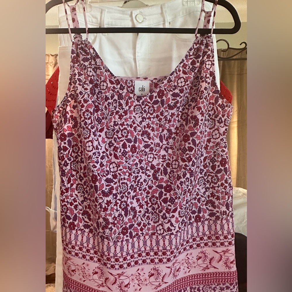 Cabi Indira floral tank.